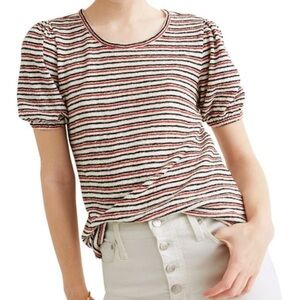 Madewell Multicolor Striped Short Sleeve Top
